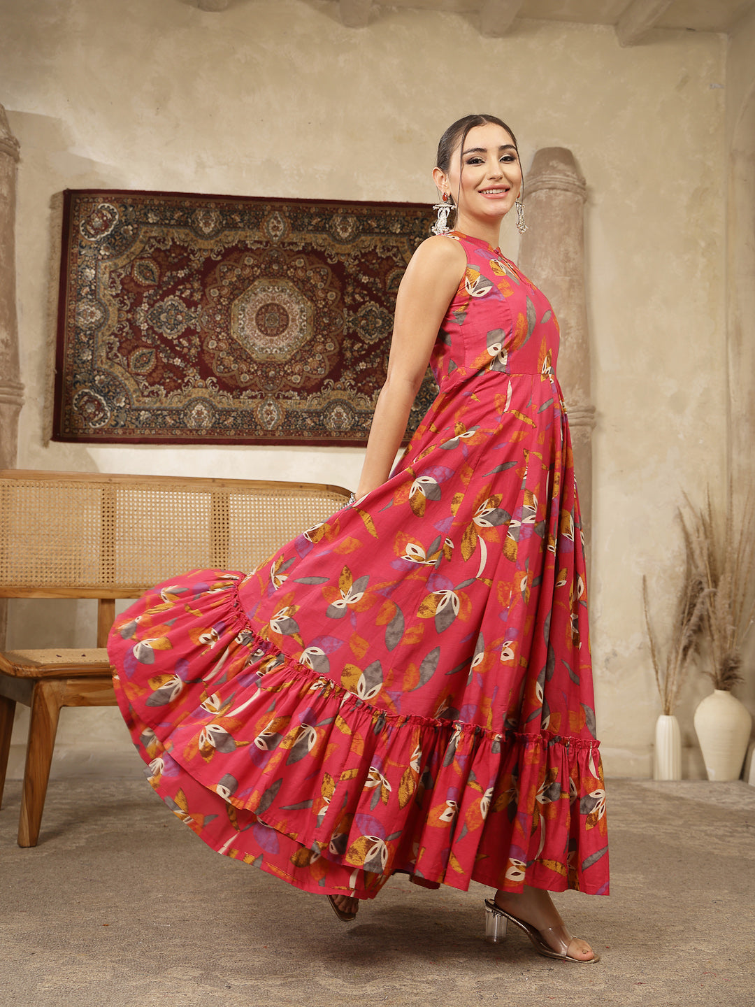 Cotton Printed Flared Kurta