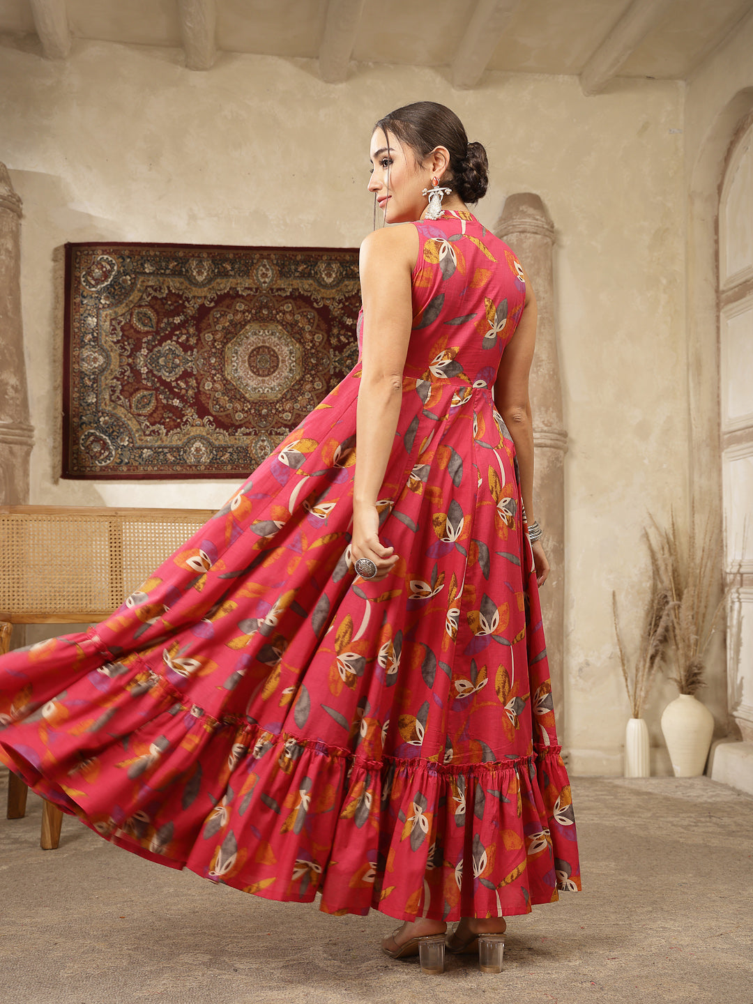 Cotton Printed Flared Kurta
