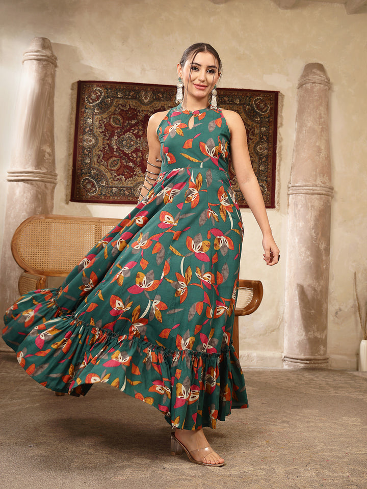 Cotton Printed Flared Kurta