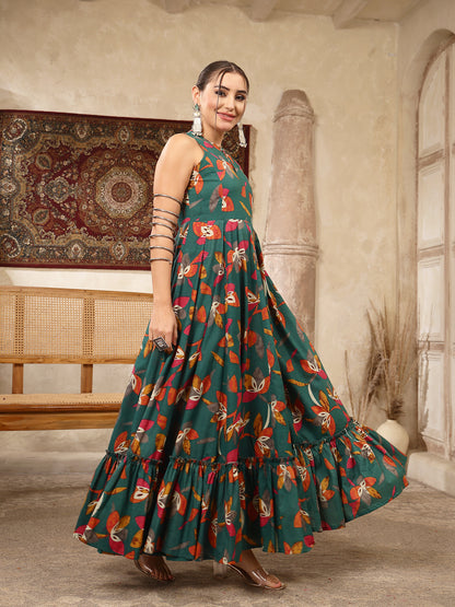 Cotton Printed Flared Kurta