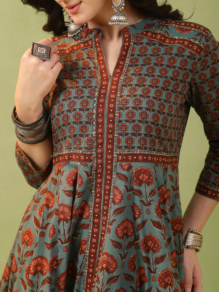 Flared Printed Cotton Kurtas