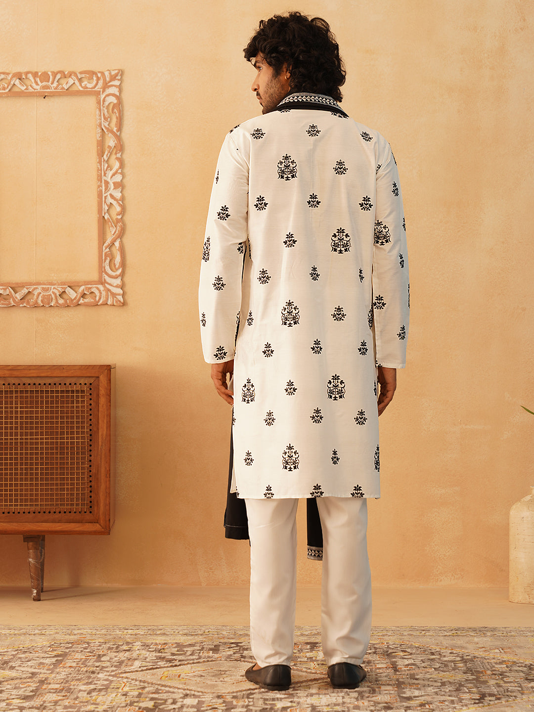 Embroidered &amp; Sequin Kurta Pyjama With Dupatta