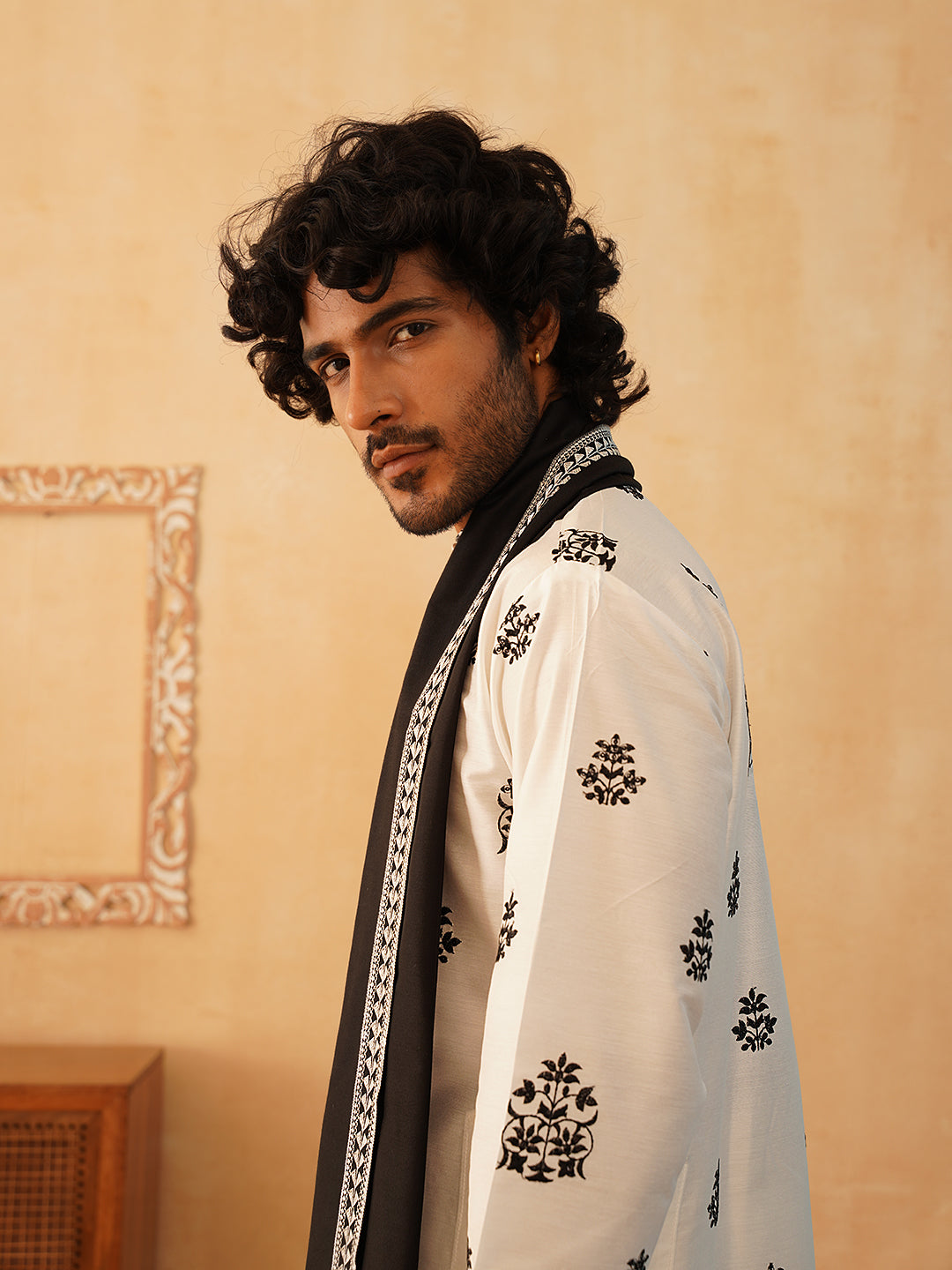 Embroidered &amp; Sequin Kurta Pyjama With Dupatta