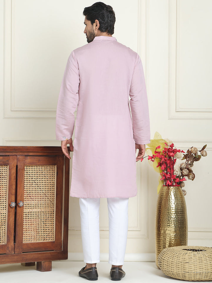 Floral Embroidered And Sequins Kurta Set