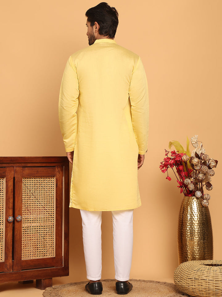 Floral Embroidered And Sequins Kurta Set