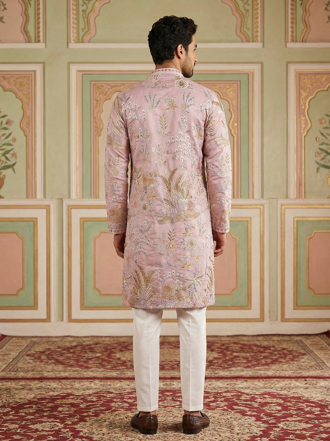 Floral Embroidered Straight Kurta Set