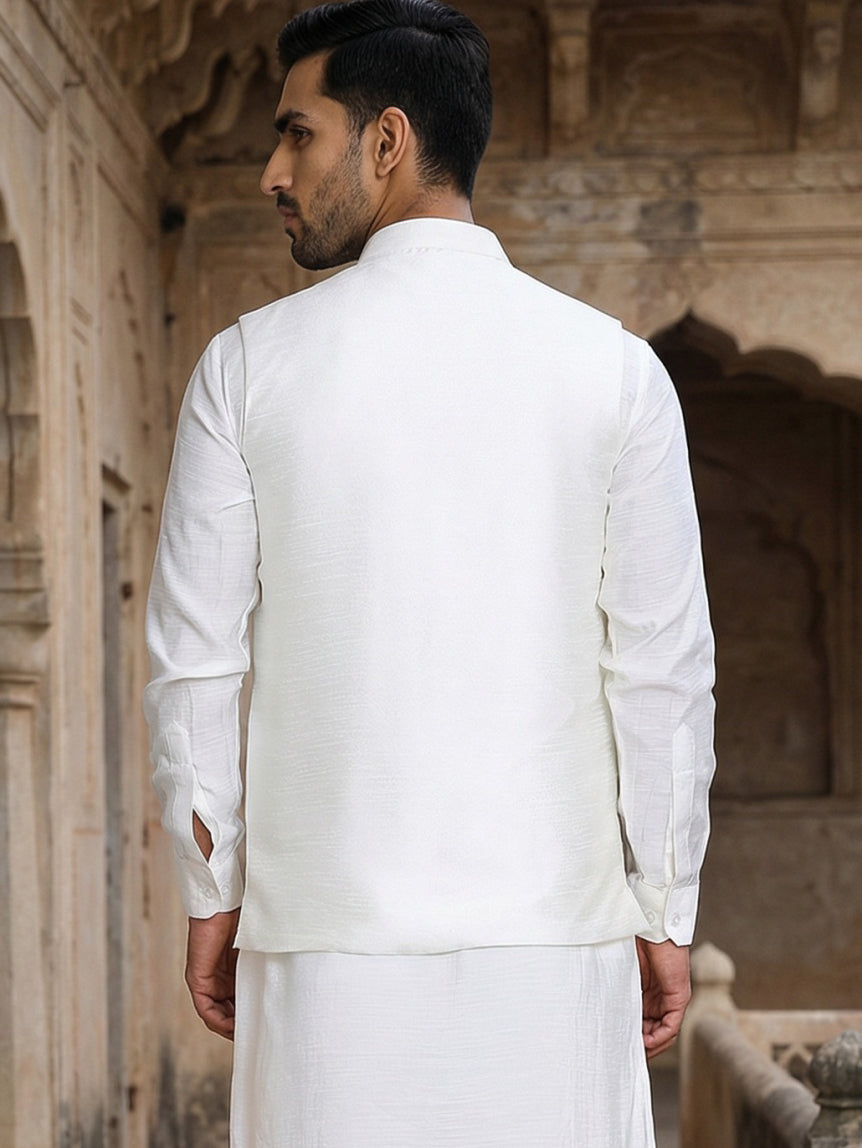 Embroidered Nehru Jacket For Men