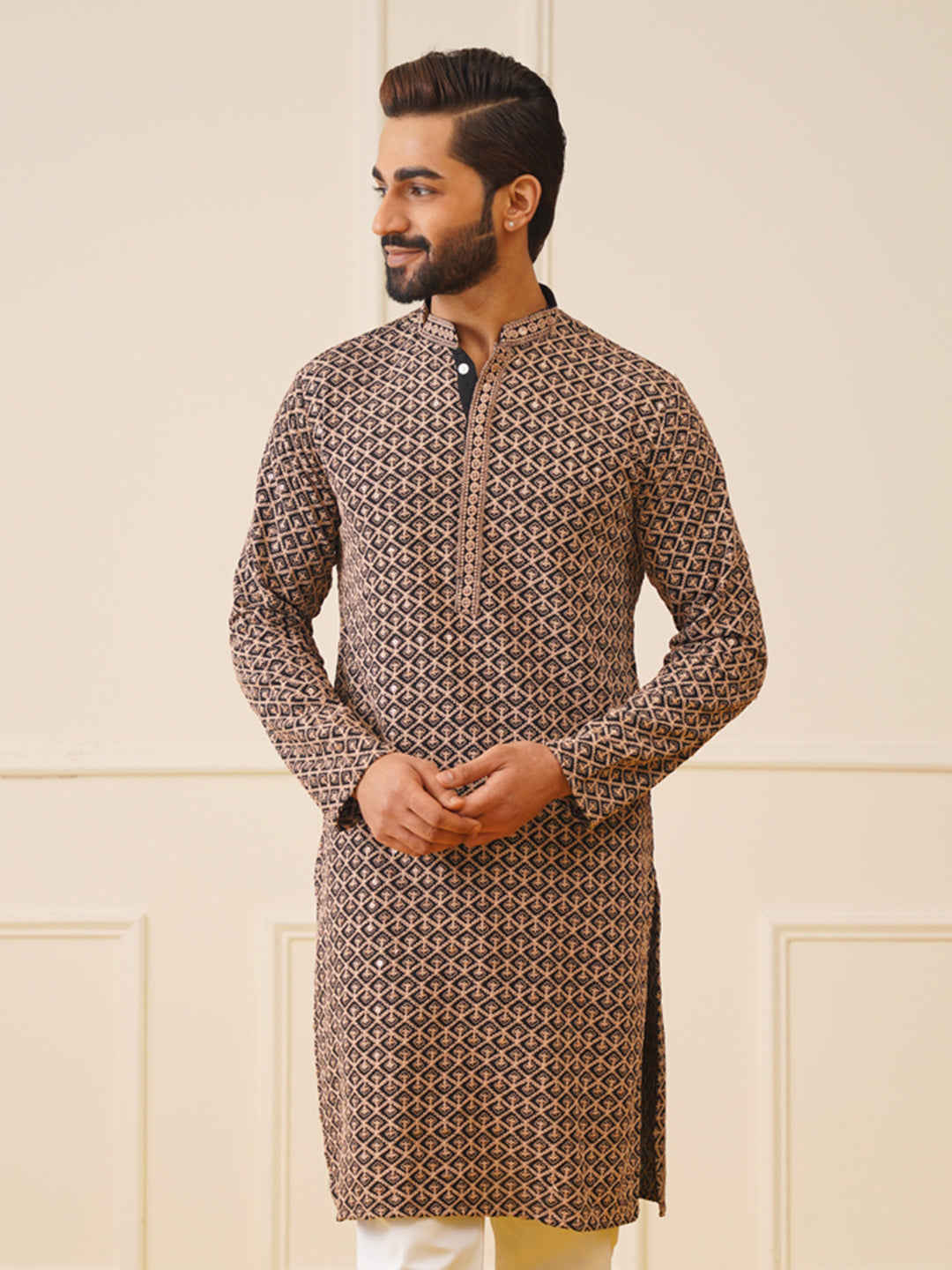 Sequin Embroidered Pure Cotton Kurtas