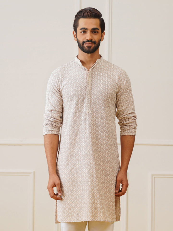 Sequin Embroidered Pure Cotton Kurtas