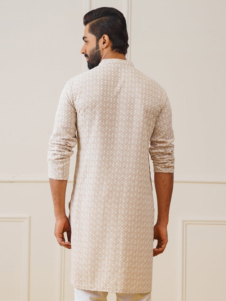 Sequin Embroidered Pure Cotton Kurtas