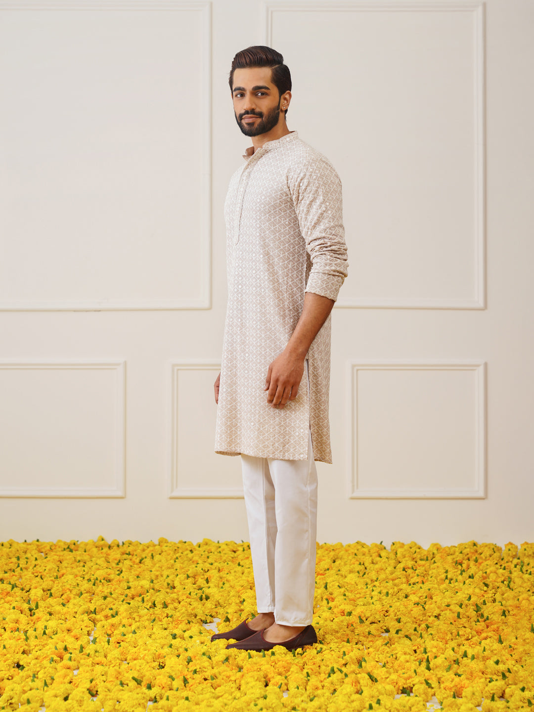 Sequin Embroidered Pure Cotton Kurtas