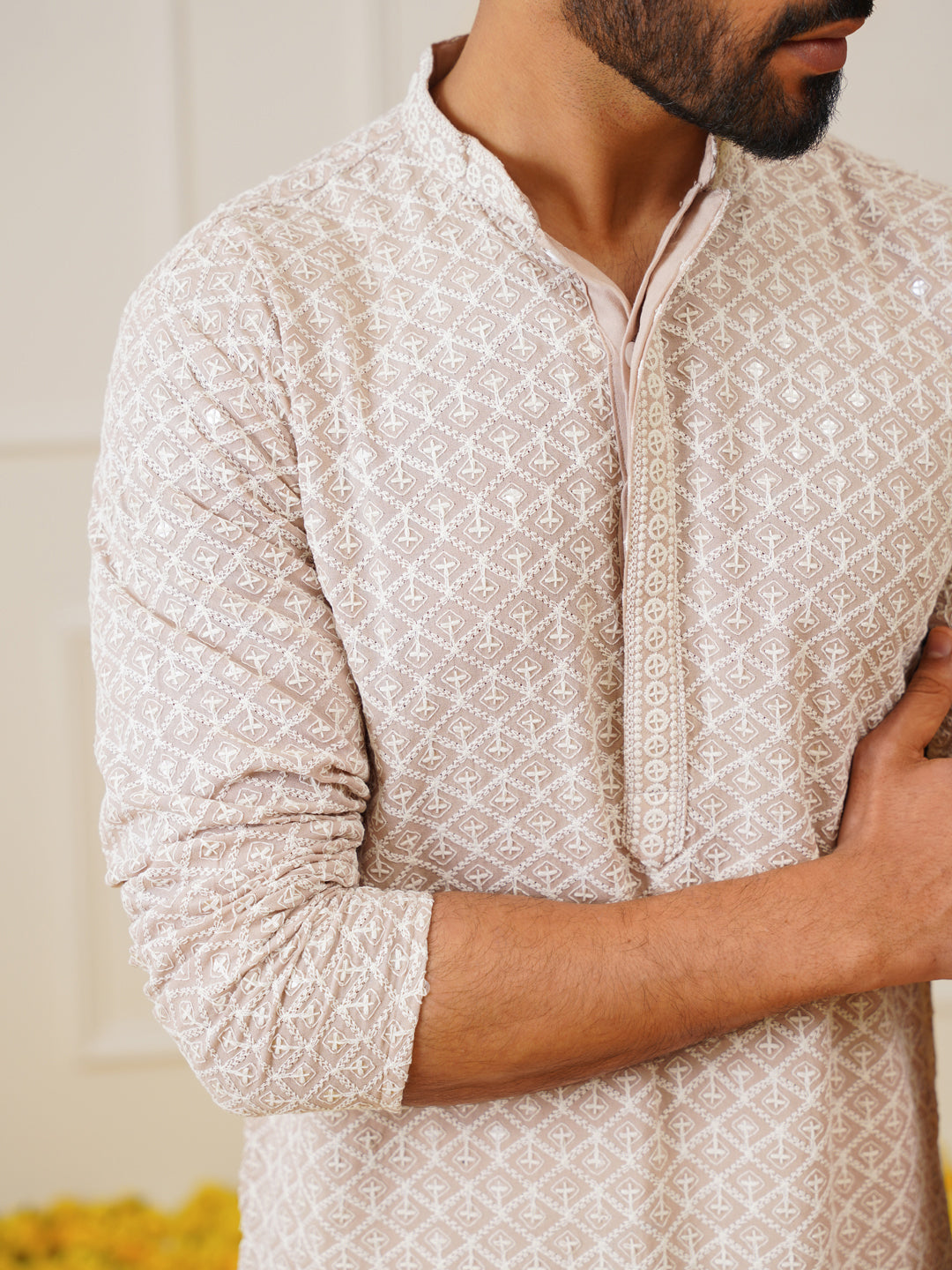 Sequin Embroidered Pure Cotton Kurtas