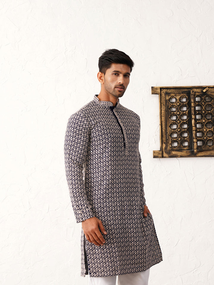 Sequin Embroidered Pure Cotton Kurtas