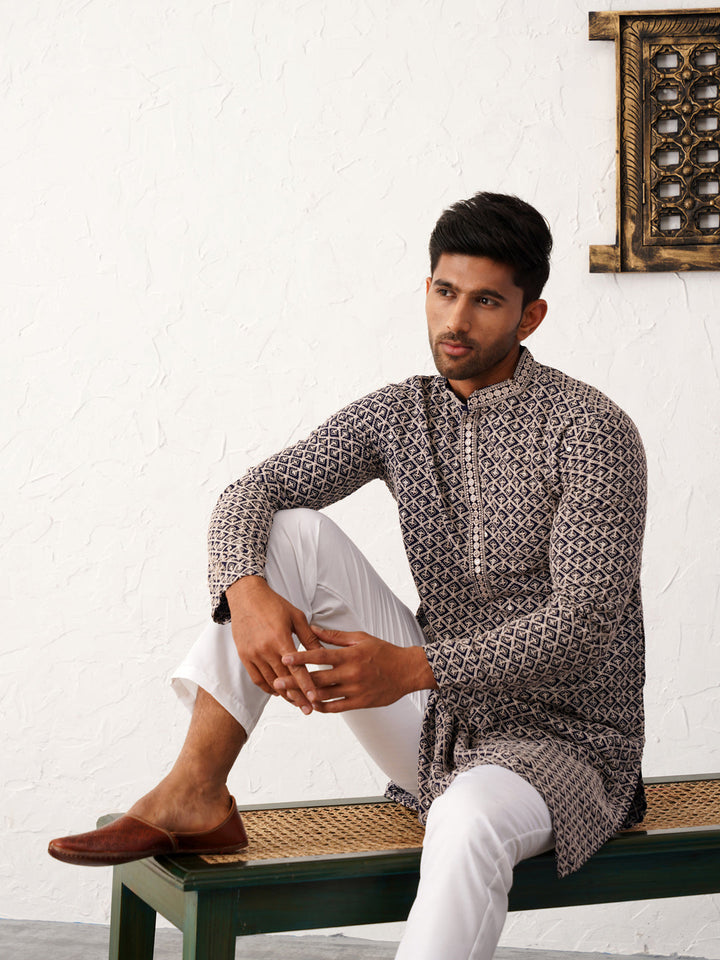 Sequin Embroidered Pure Cotton Kurtas