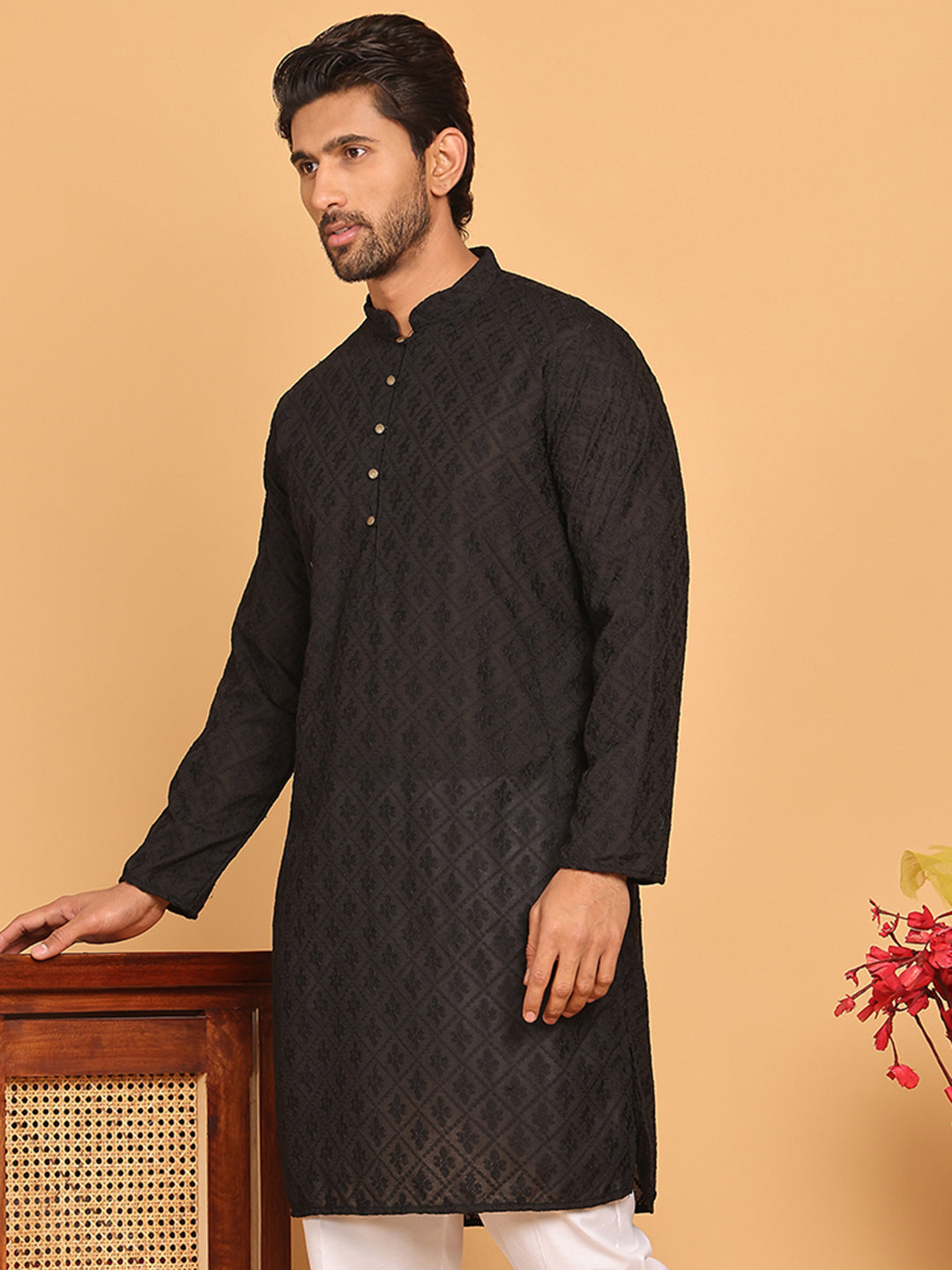 Embroidered Cotton Kurtas For Men