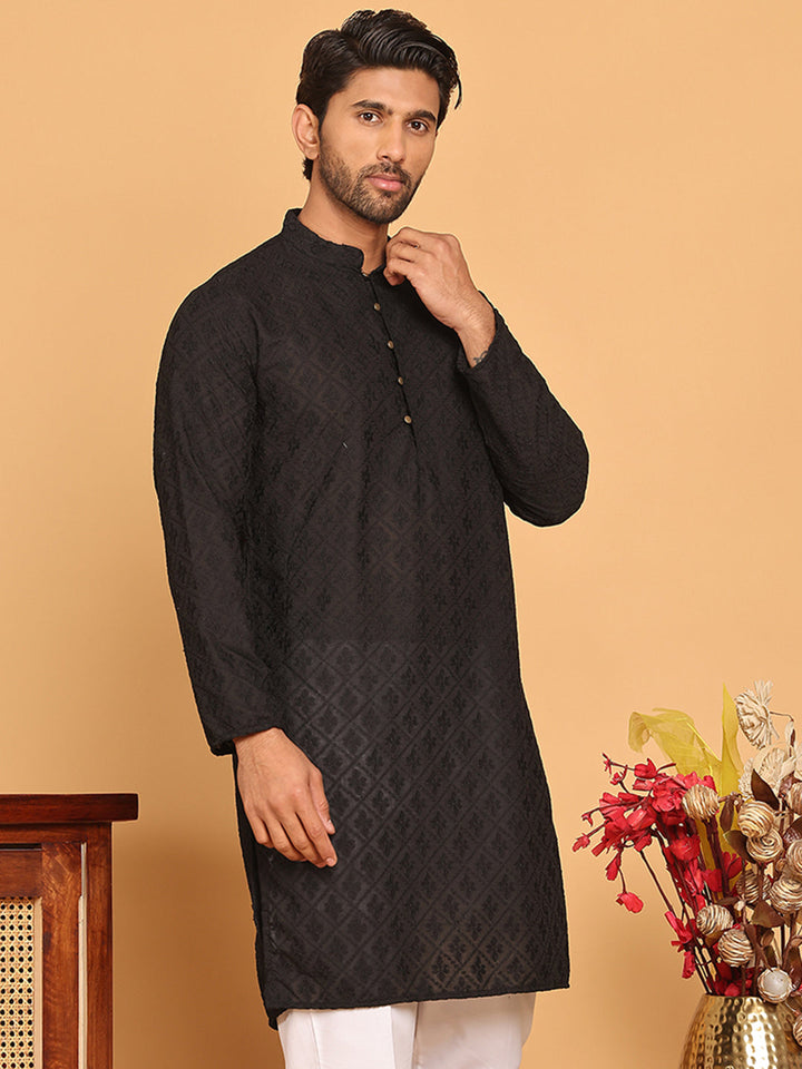 Embroidered Cotton Kurtas For Men