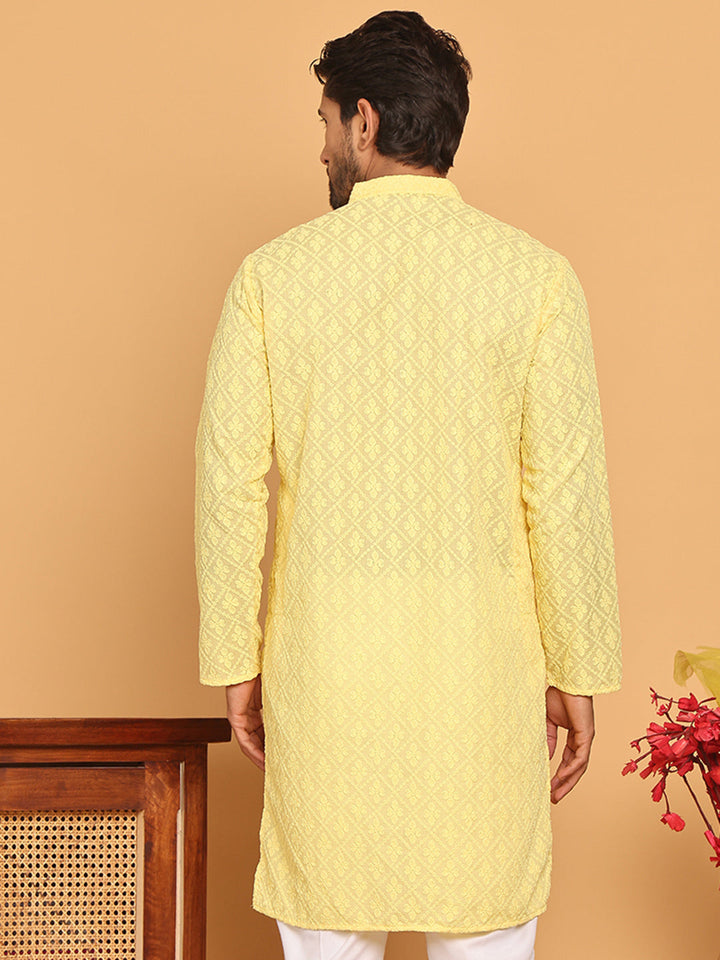 Embroidered Cotton Kurtas For Men