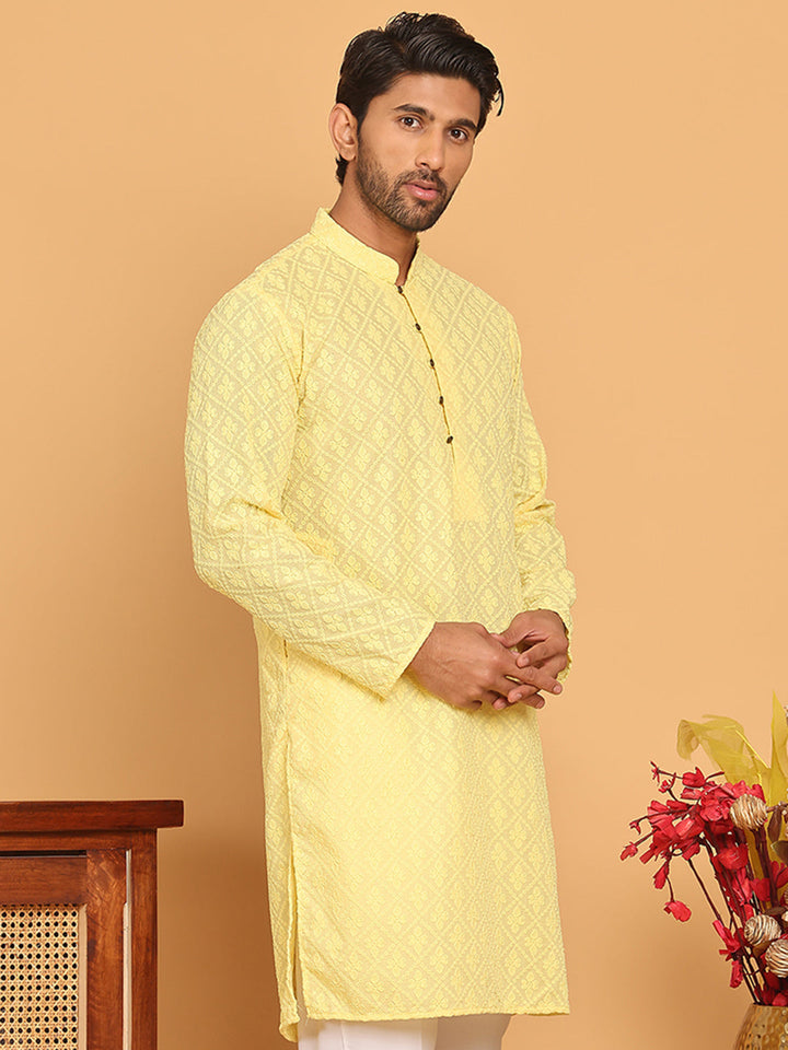 Embroidered Cotton Kurtas For Men