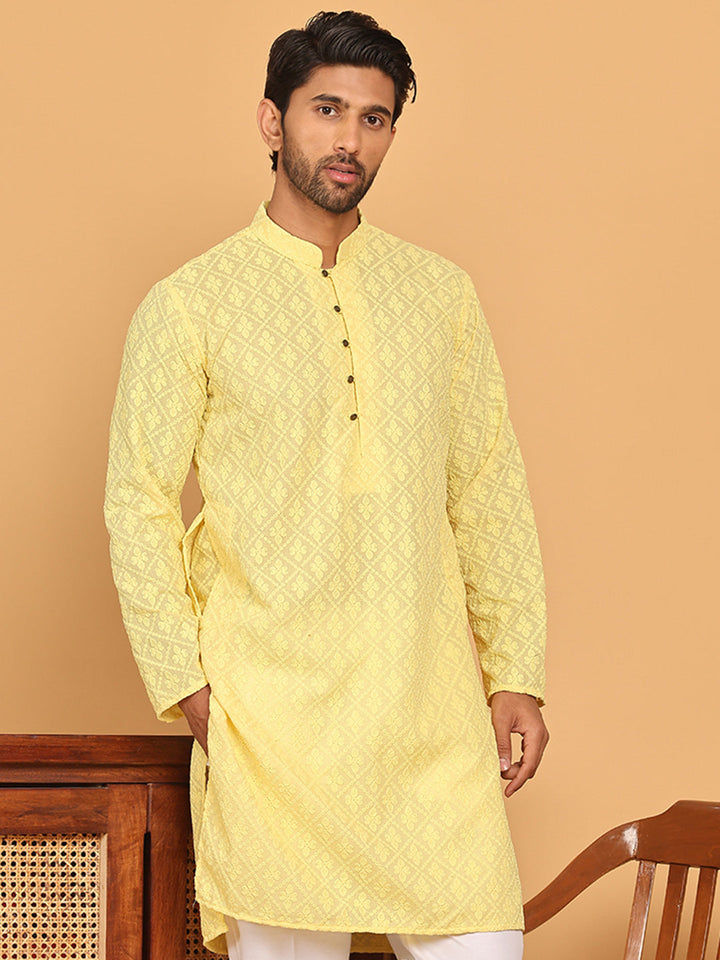 Embroidered Cotton Kurtas For Men