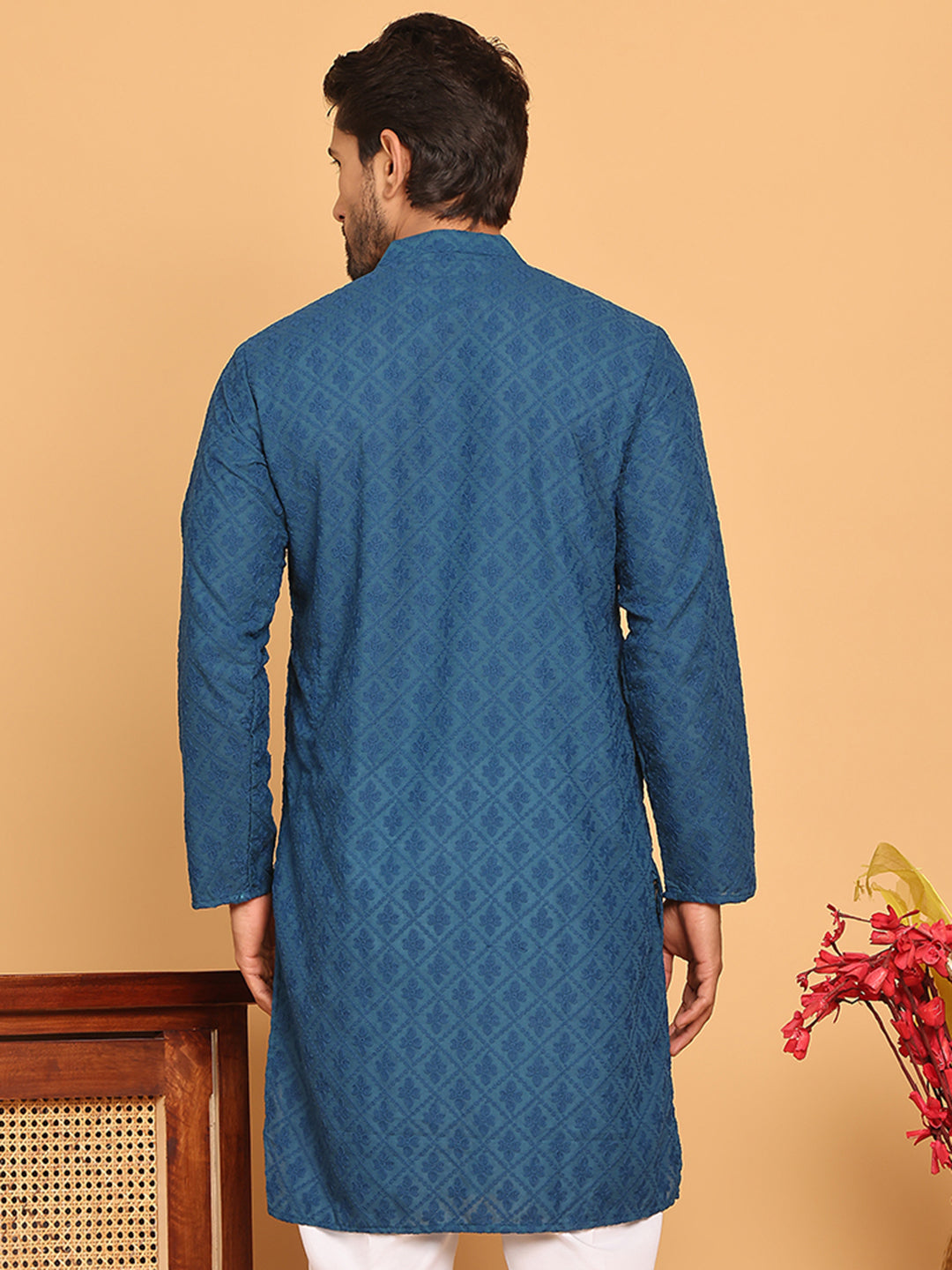 Embroidered Cotton Kurtas For Men