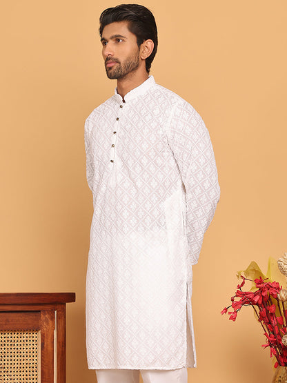 Embroidered Cotton Kurtas For Men
