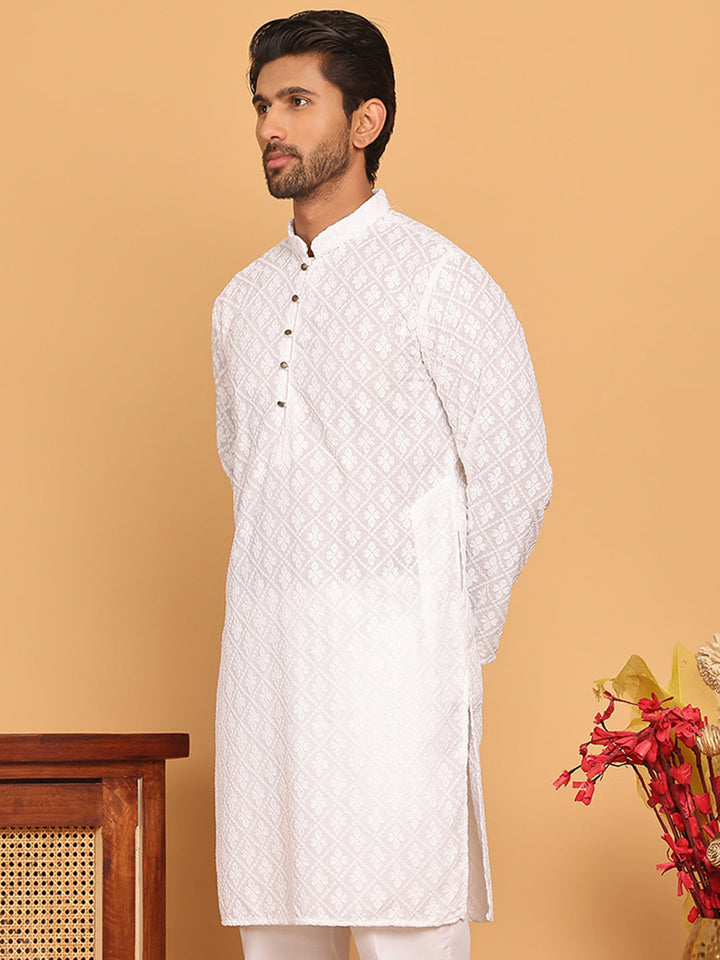 Embroidered Cotton Kurtas For Men