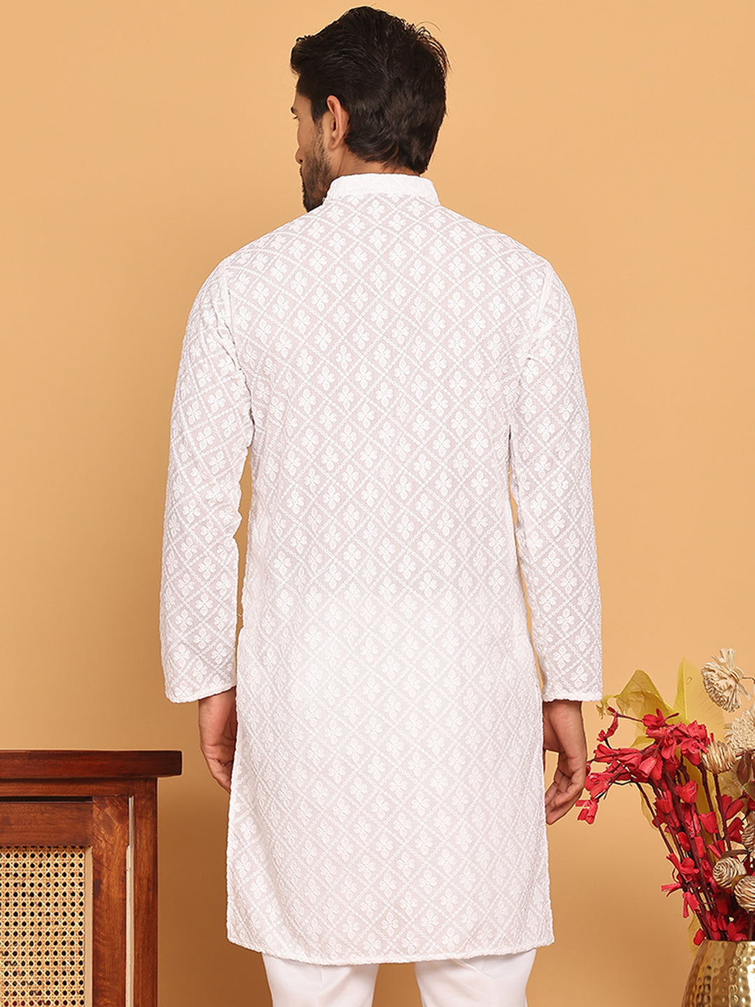 Embroidered Cotton Kurtas For Men