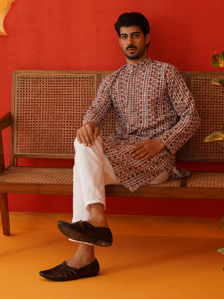 Embroidered &amp; Printed Kurtas For Men