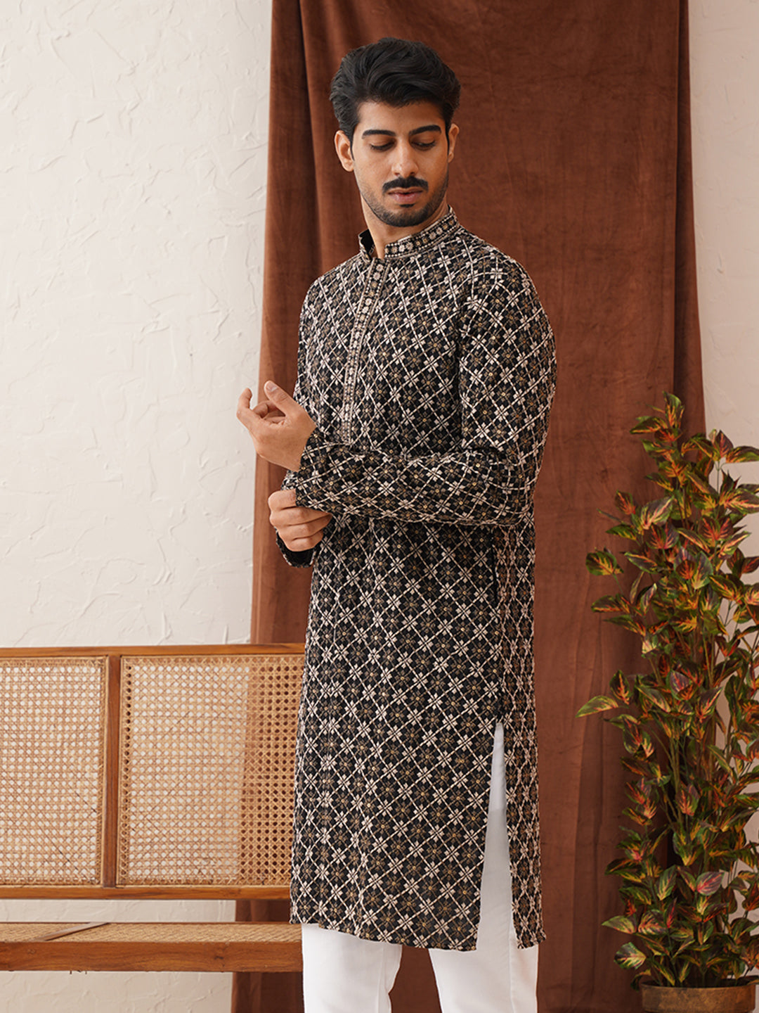 Embroidered Kurtas For Men
