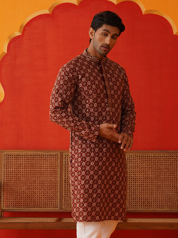 Embroidered Kurtas For Men