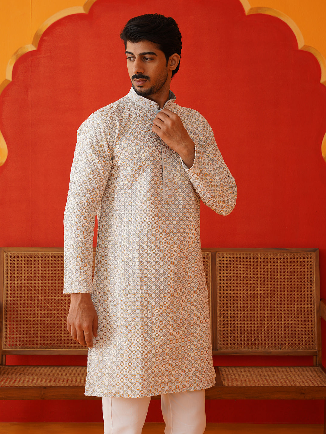 Sequins & Embroidered Kurtas For Men