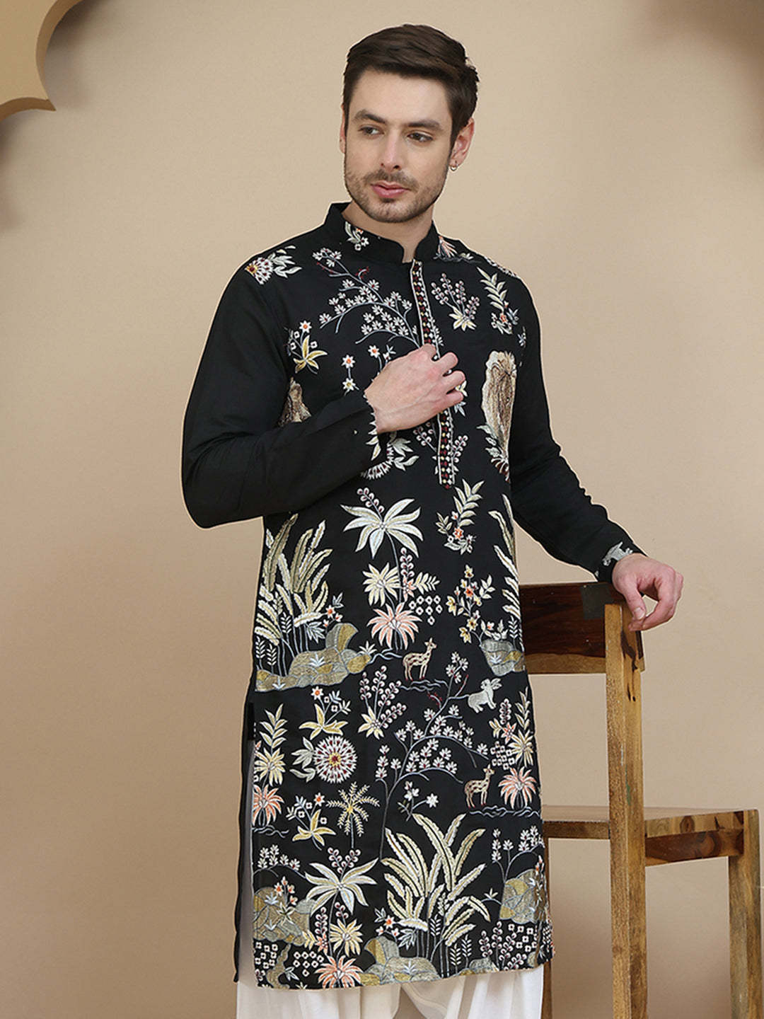 Embroidered Silk Blend Kurtas