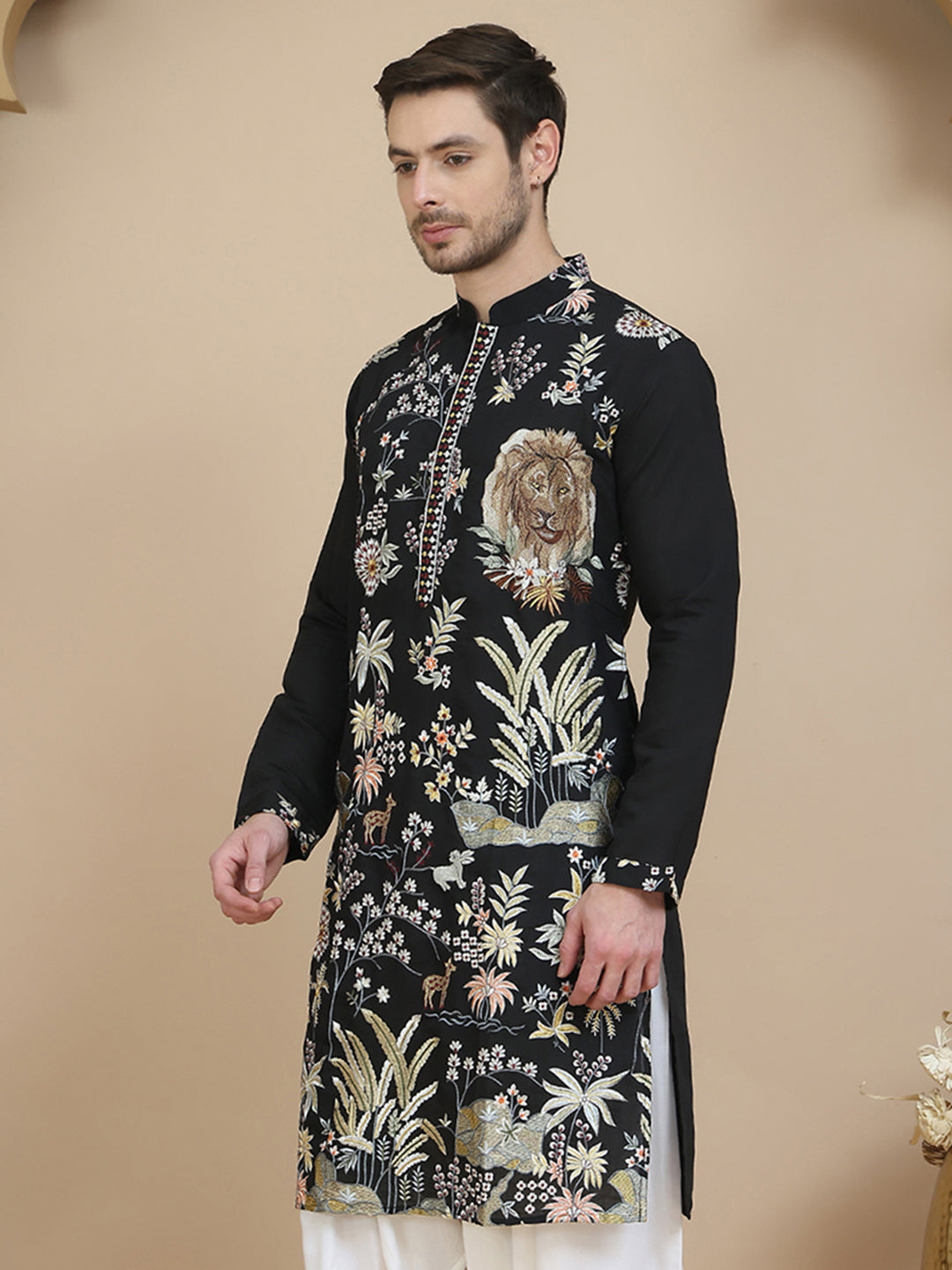 Embroidered Silk Blend Kurtas