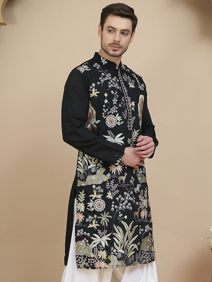 Embroidered Silk Blend Kurtas