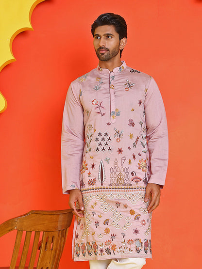 Floral Embroidered And Sequins Kurtas