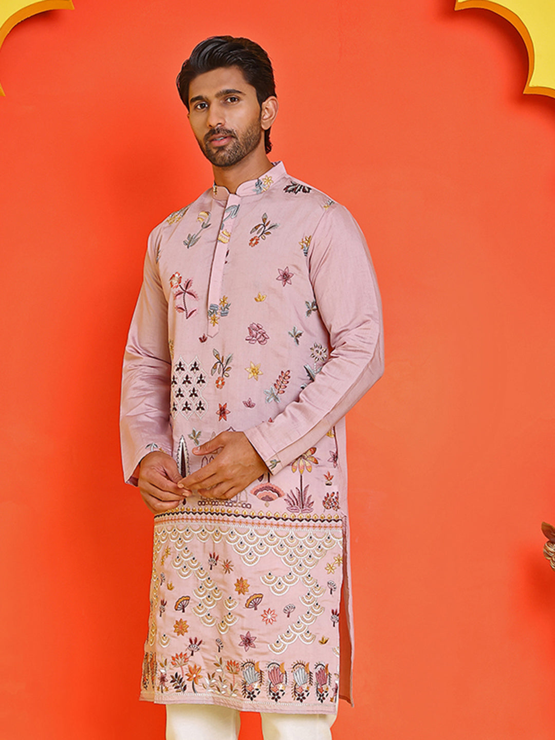 Floral Embroidered And Sequins Kurtas