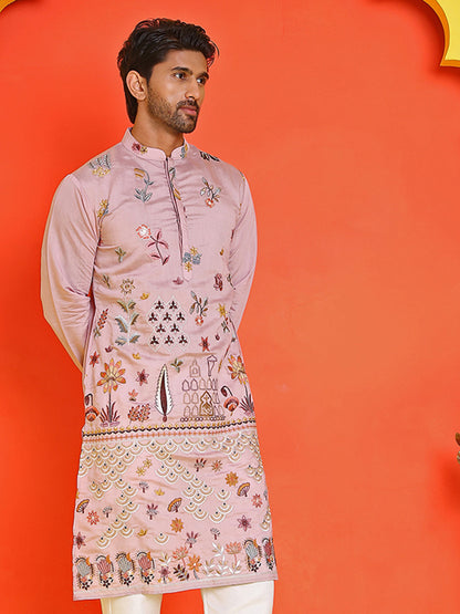 Floral Embroidered And Sequins Kurtas