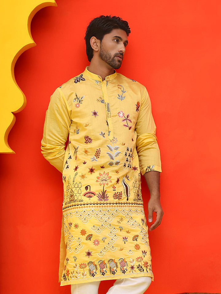 Floral Embroidered And Sequins Kurtas