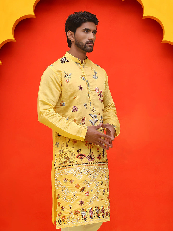 Floral Embroidered And Sequins Kurtas
