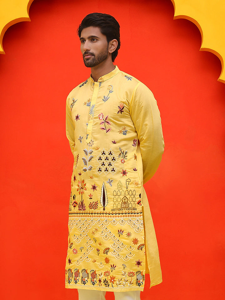 Floral Embroidered And Sequins Kurtas
