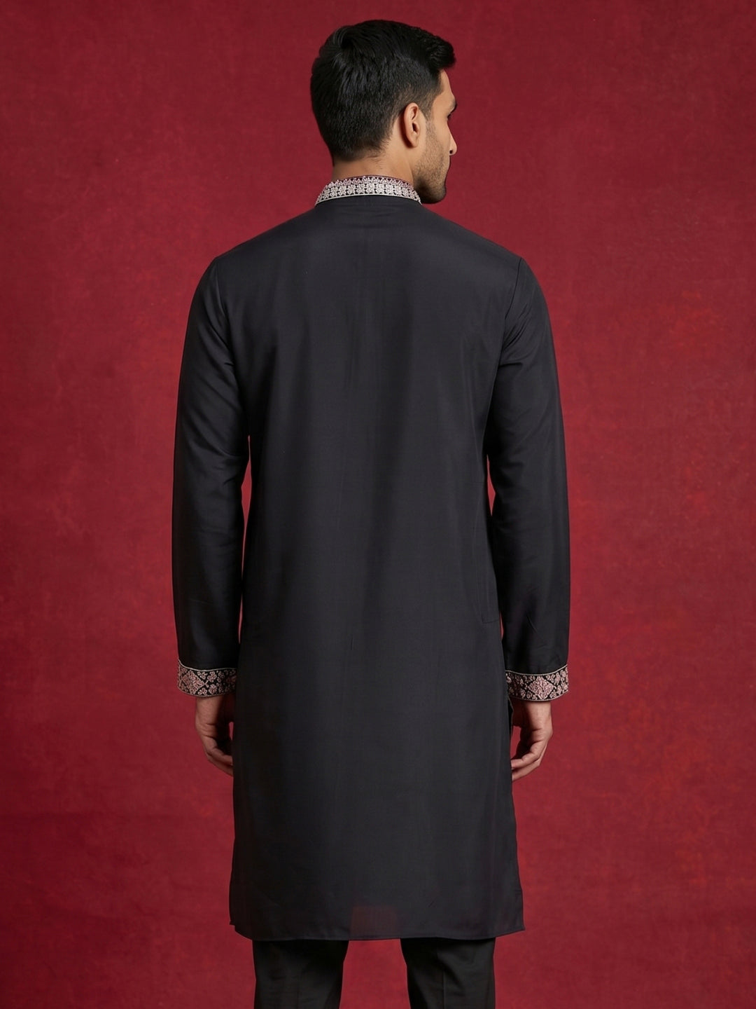 Floral Embroidered And Sequins Kurta