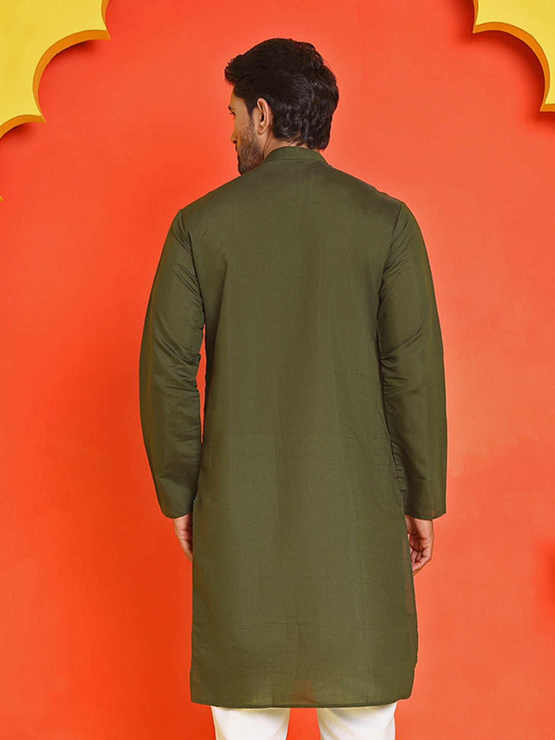 Embroidered Straight Kurtas For Men