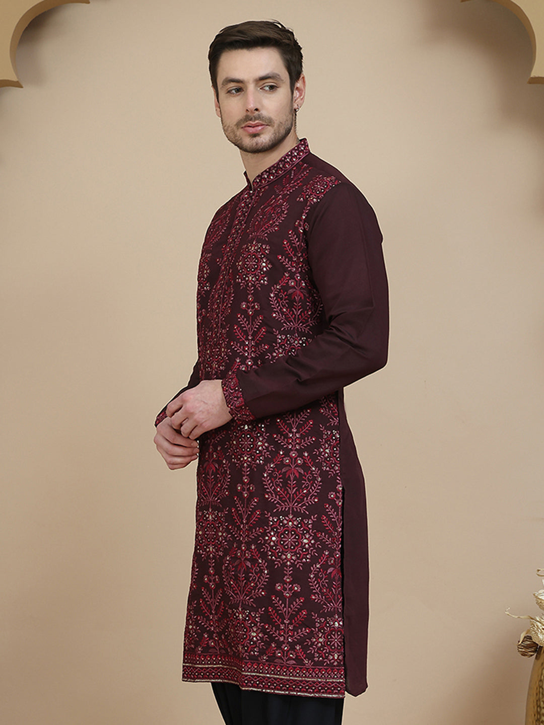Embroidered Silk Blend Kurtas