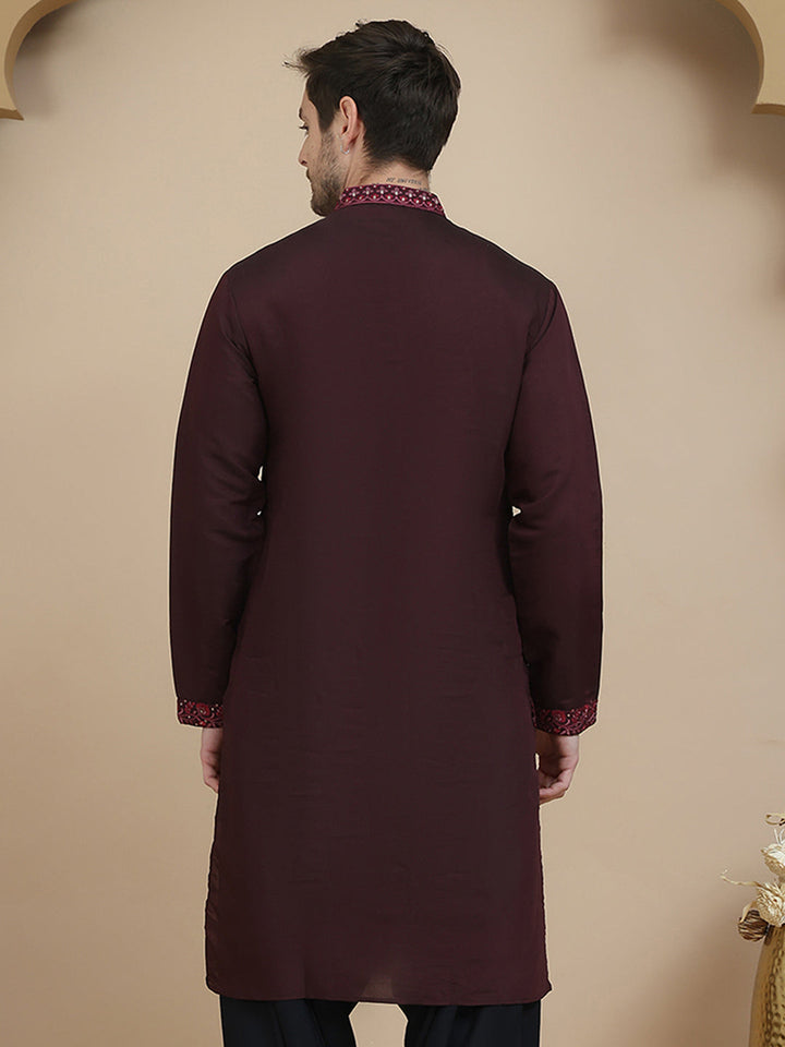 Embroidered Silk Blend Kurtas