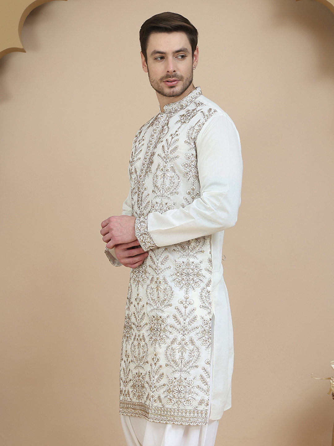 Embroidered Silk Blend Kurtas