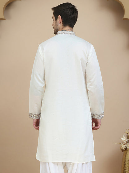 Embroidered Silk Blend Kurtas
