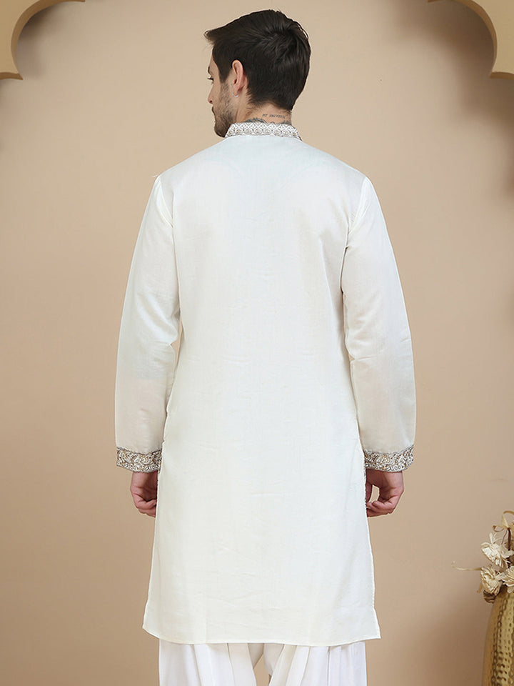 Embroidered Silk Blend Kurtas