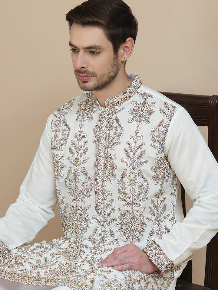 Embroidered Silk Blend Kurtas