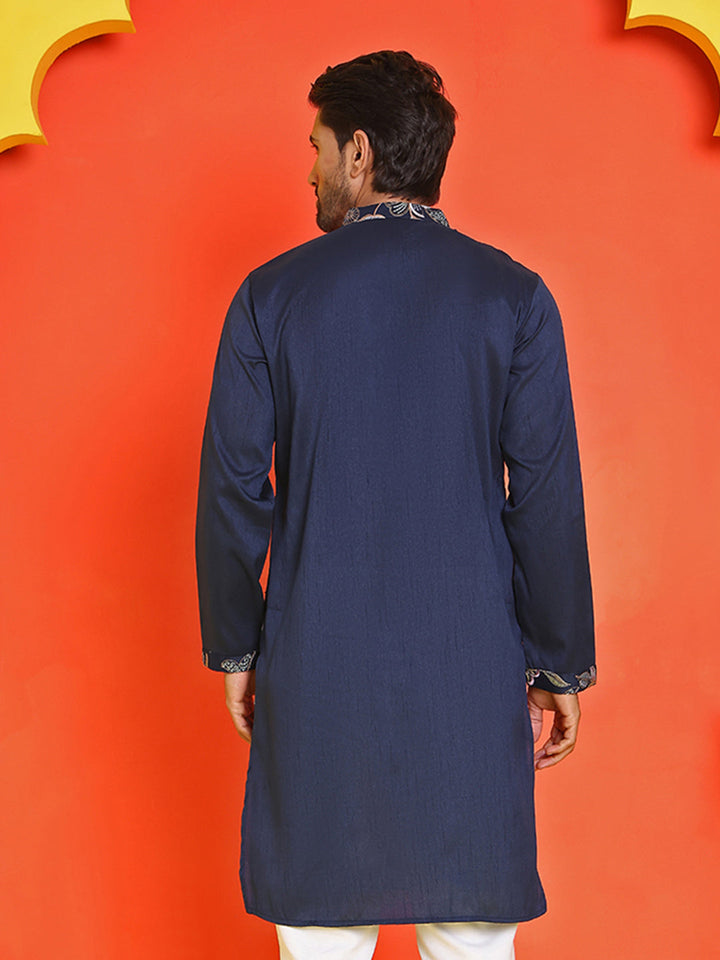 Embroidered Straight Kurtas  For Men