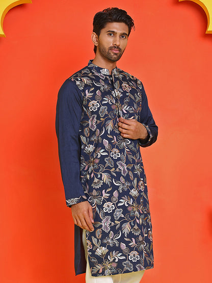 Embroidered Straight Kurtas  For Men